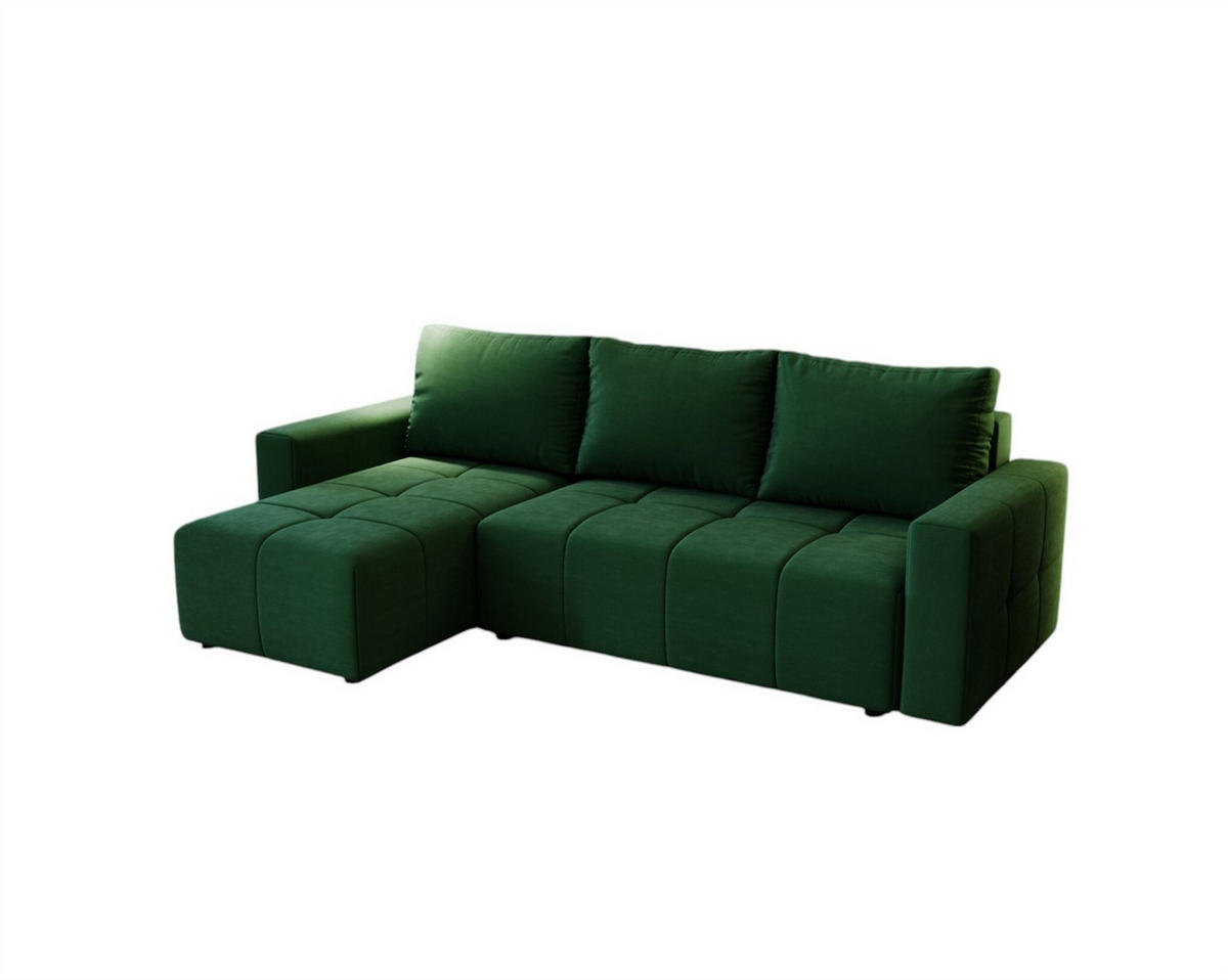 ECKSOFA Noha In Kronos - Grün, Holzwerkstoff/Textil (231/142cm) - Fun Möbel