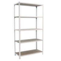 SCHWERLASTREGAL Muli HxBxT 180 x 90 x 30 cm 5 Fachböden Fachlast 150 kg Weiß - Weiß, Metall (90/180/30cm) - PROREGAL