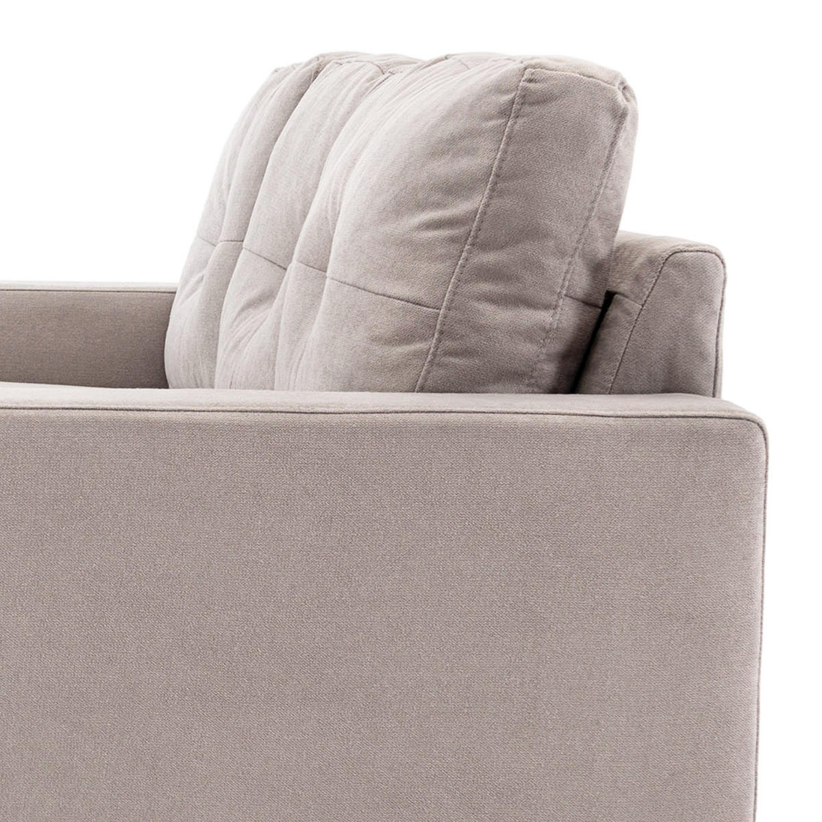 3-SITZER-ECKSOFA DE-06452 wendbare Chaiselongue, Leinenoptik Hellgrau - Hellgrau, Holz/Textil (136/85/193cm) - ComfortXL