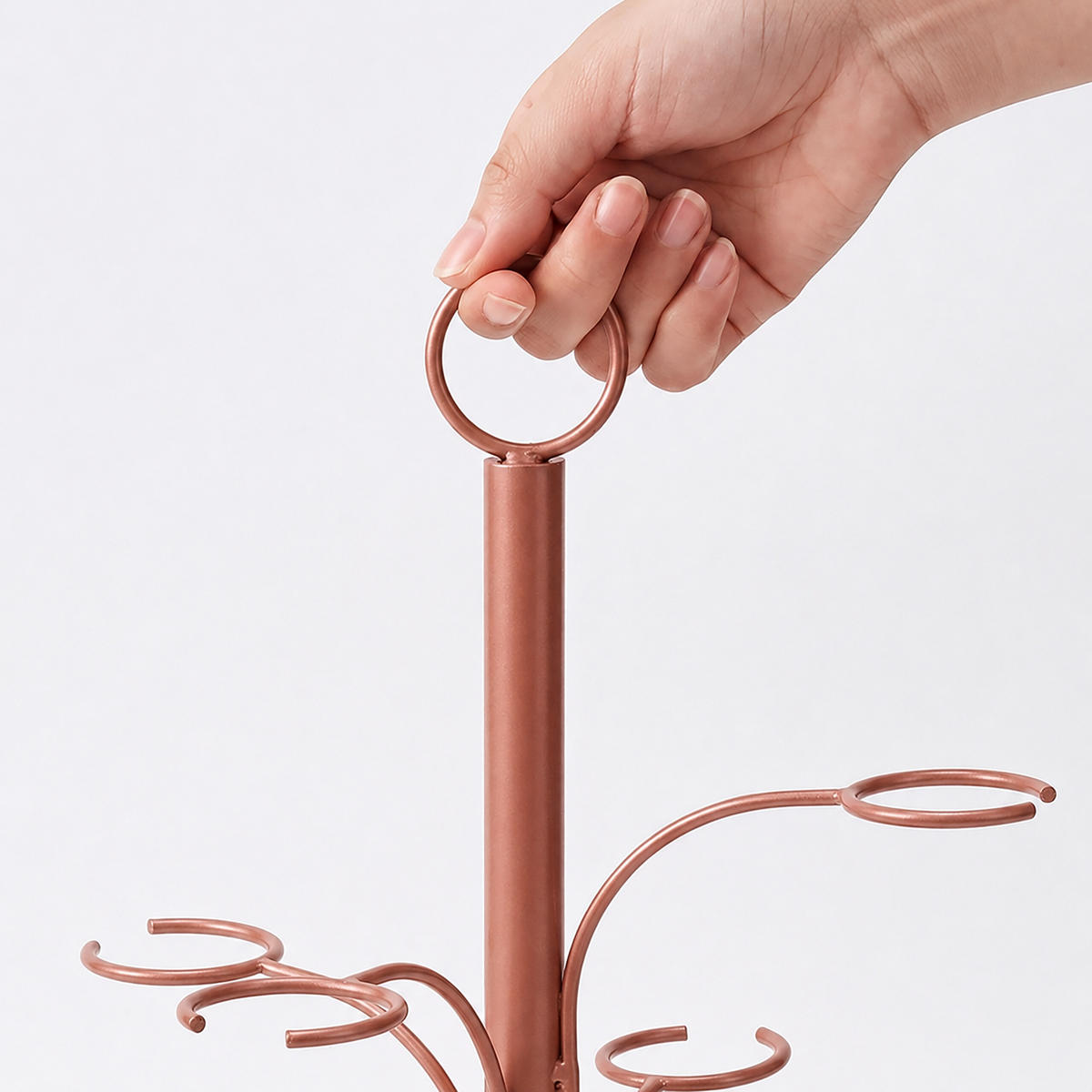 STALAK Ružičasto zlatni za 4 čaše čelik - ružičasta, metal (35cm) - Relaxdays