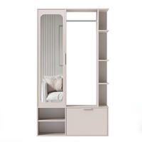 GARDEROBE mit Spiegel ELIOR - Beige, Holz (100/189.4/33cm) - Idohome