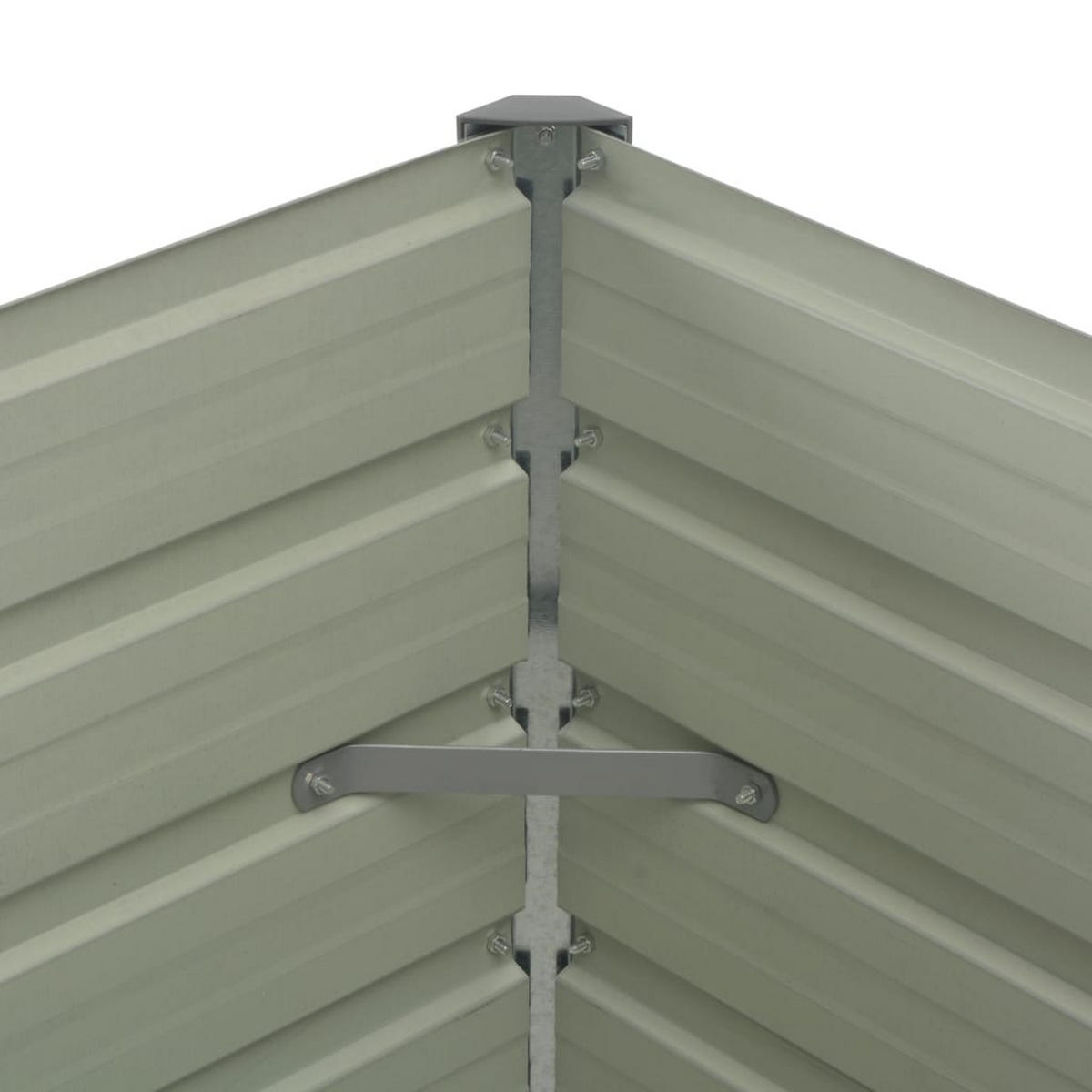 HOCHBEET für Garten EMIL Quadrat Anthrazit | 100x100x77cm | Verzinkter Stahl - Anthrazit, Metall (100/77/100cm) - DELUKE