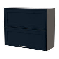 KLAPPHÄNGESCHRANK Salo W8B/90-AV Grau / Indigo Matt 90 / 32,5 / 72cm - Dunkelblau/Grau, Holz/Holzwerkstoff (90/72/32.5cm) - Feldmann-Wohnen