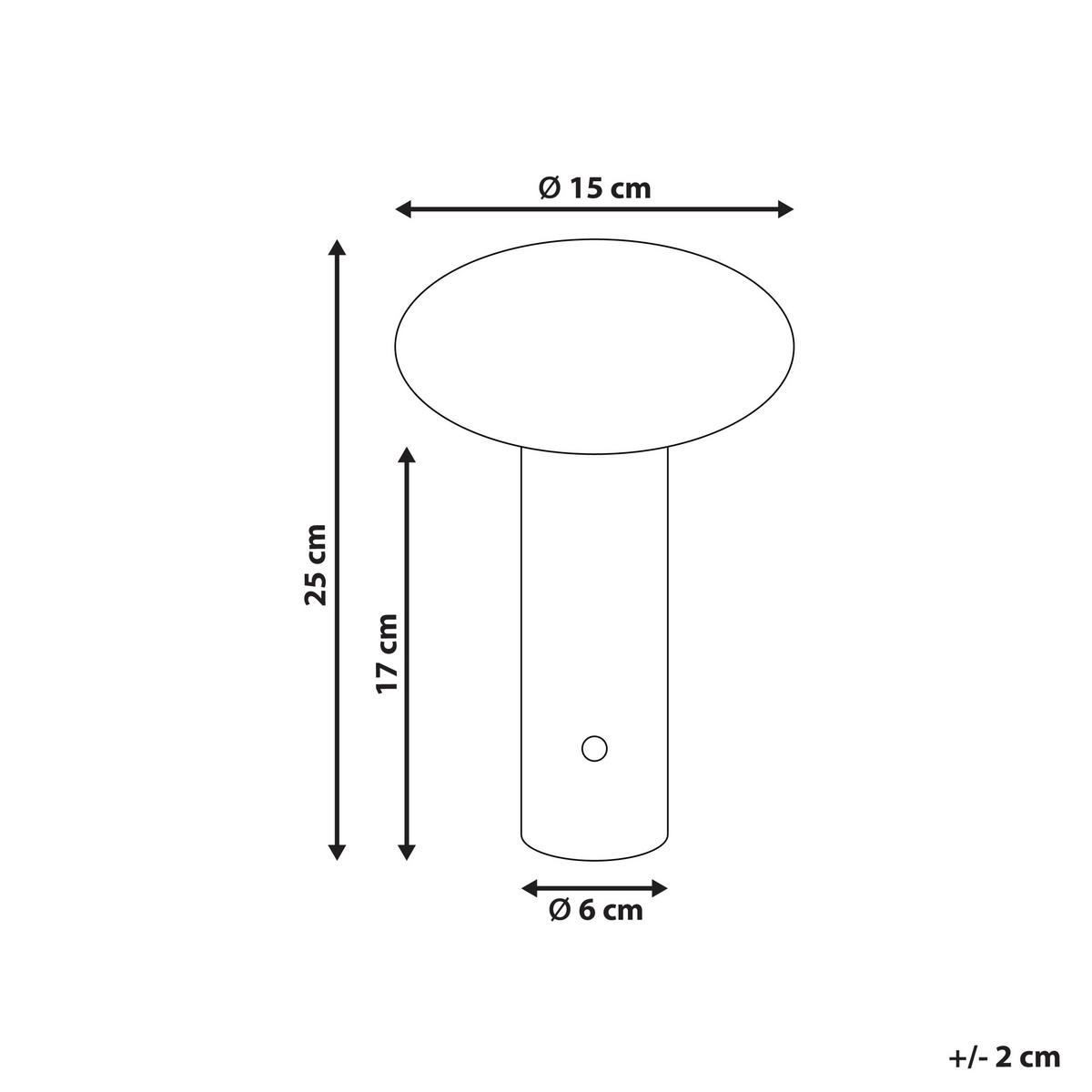 LED-TISCHLEUCHTE Schwarz/Weiß Buayan - Schwarz/Weiß, Metall (15/15/25cm) - Beliani