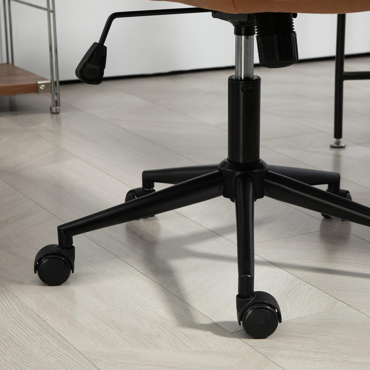 BÜROSTUHL GABRIEL Cognac - Cognac/Schwarz, Textil/Metall (57/93/62cm) - SVITA