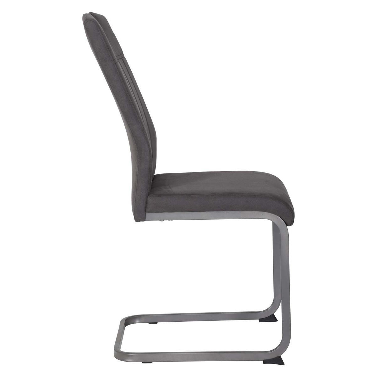 ESSGRUPPE Lucia, 5 tlg. - Tisch Artisan, 4 Stühle Anthrazit - Anthrazit/Eiche Artisan, Holzwerkstoff/Textil (140/76/90cm) - Möbel Stellbrink