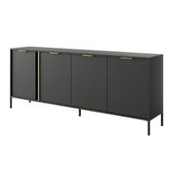 SIDEBOARD Anthrazit LARYSA E - Graphitfarben, Holzwerkstoff (202.9/81.4/39.5cm) - Sepro Meble