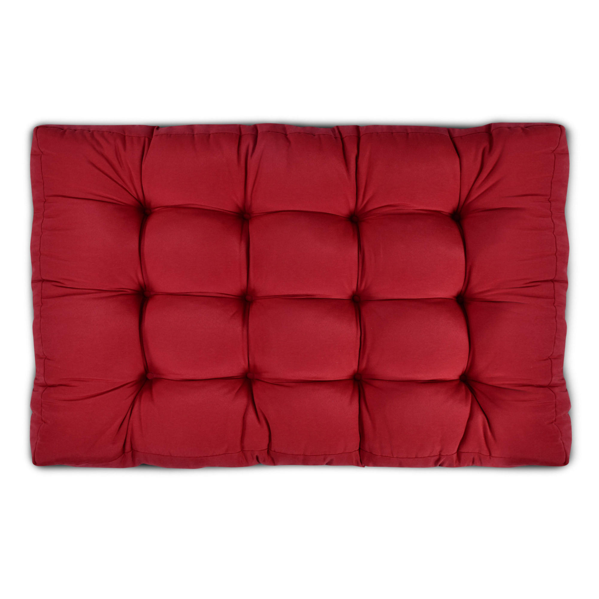 PALETTENKISSEN Eco Style Sitz 120/80/15 cm Rot - Rot, Textil (80/15/120cm) - Beautissu 