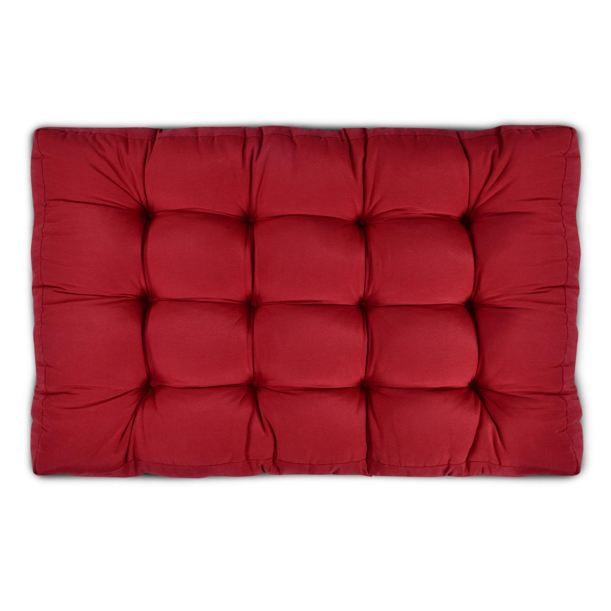 PALETTENKISSEN Eco Style Sitz 120/80/15 cm Rot - Rot, Textil (80/15/120cm) - Beautissu 