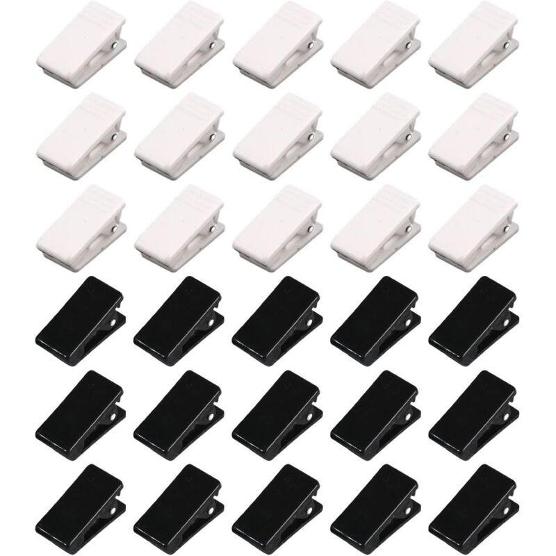 KLEMMEN 30er-Pack selbstklebend für Badetücher Wandbehänge Duschvorhänge - Multicolor, Textil (1.3/1/2.6cm) - MCBOSON