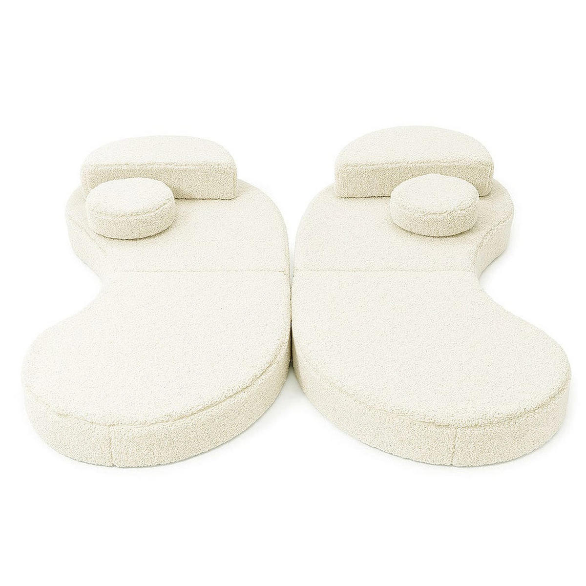 MODULSOFA für Kinder, Bearly, cremig - Creme, Textil (160/54/24cm) - MeowBaby