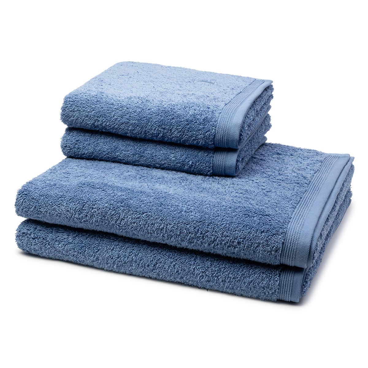 FROTTIERSET Superwuschel 4-teilig - Blau, Textil (50/100cm) - MÖVE