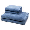 FROTTIERSET Superwuschel 4-teilig - Blau, Textil (50/100cm) - MÖVE