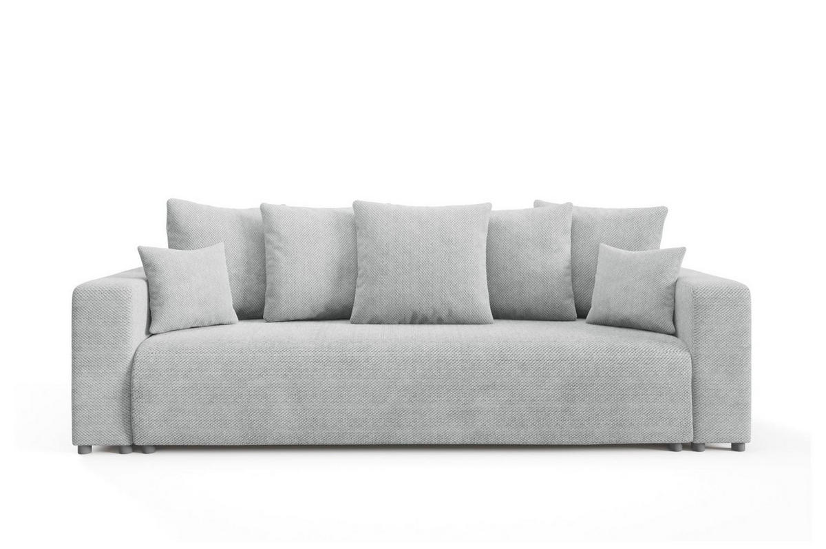 SCHLAFSOFA mit Bettkasten Grau - Grau, Textil (247/88/93cm) - Furnisell