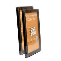 RAHMEN Set mit 2 aus MDF und Acrylglas Schutz und Aussteller für Fotografien, Bilder, Poster, Gemälde, Dekoration für Haus Farbe Schwarz A4 - Schwarz, Holz (21/3/29.7cm) - Nacnic