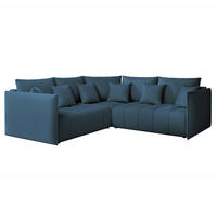 ECKSOFA OLIMPIA mit Schlaffunktion und Bettkasten Marineblau - Dunkelblau, Holzwerkstoff/Kunststoff (235/230cm) - Idohome