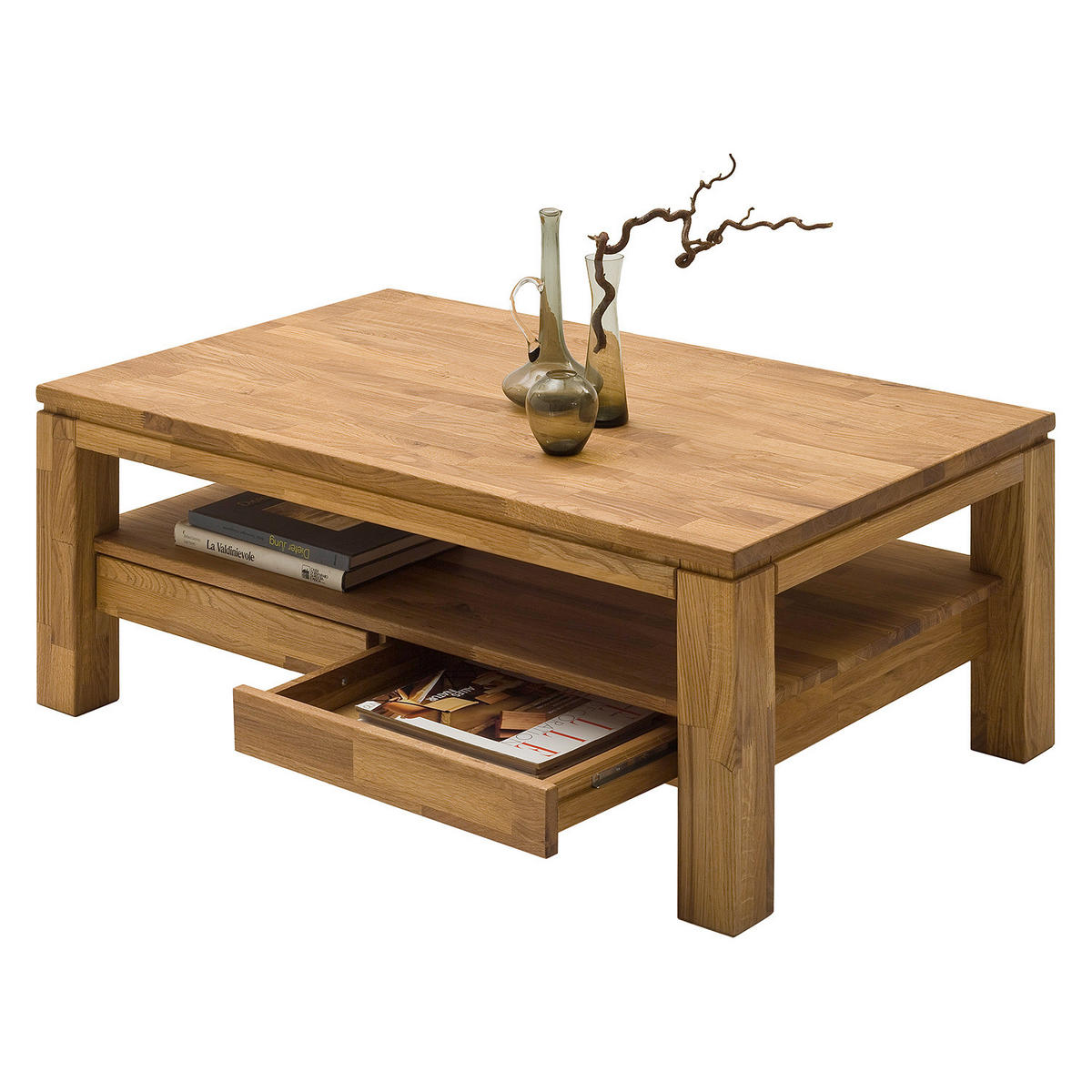 COUCHTISCH - Wildeiche - Braun, Holz (70/115/45cm) - home24
