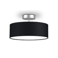 DECKENLAMPE Ø30cm, Lampenschirm Stoff Schwarz - Schwarz, Textil (30/30/16cm) - meineWunschleuchte