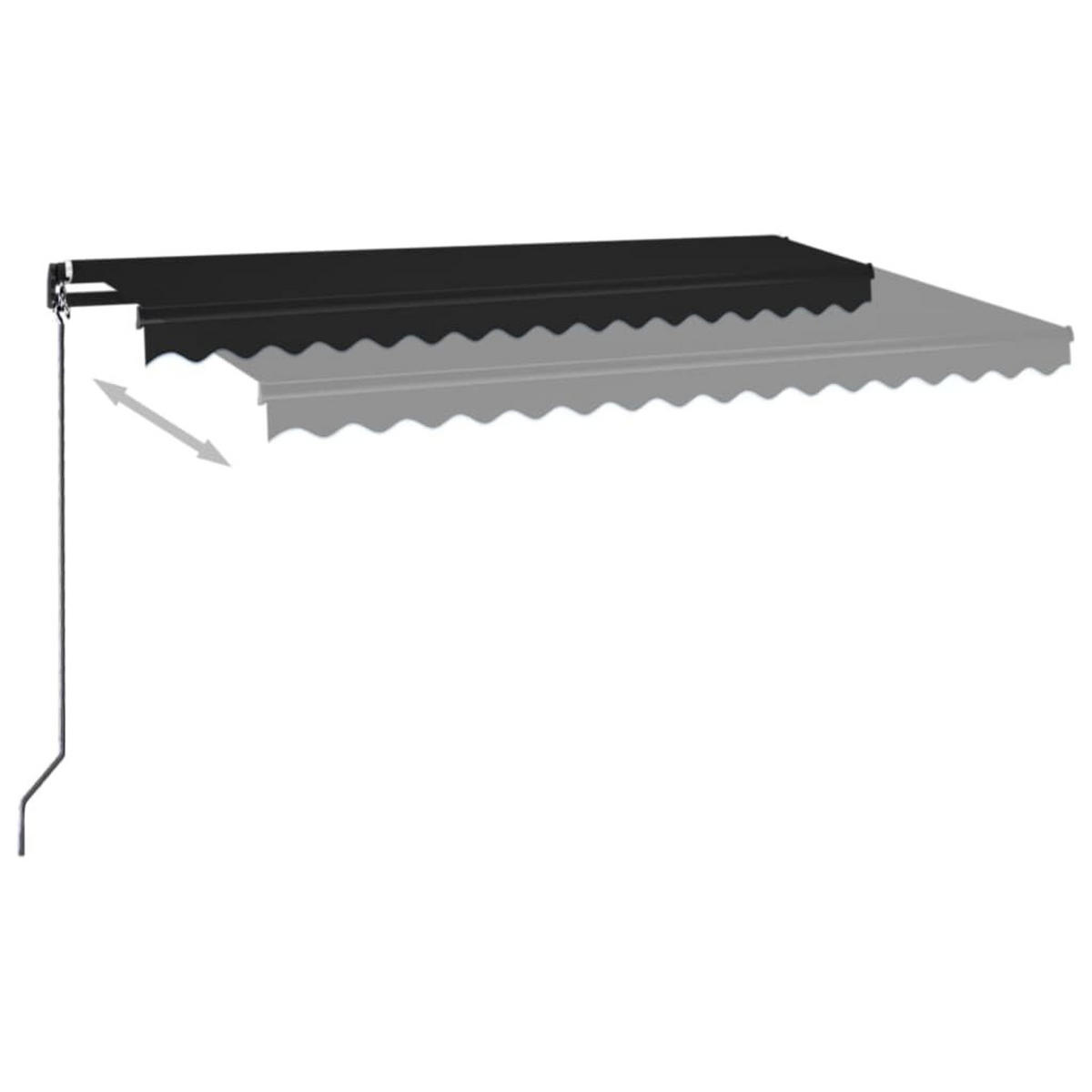 MARKISE Manuell Einziehbar 400x350 cm Anthrazit - Anthrazit, Metall (400/1/400cm) - furnicato