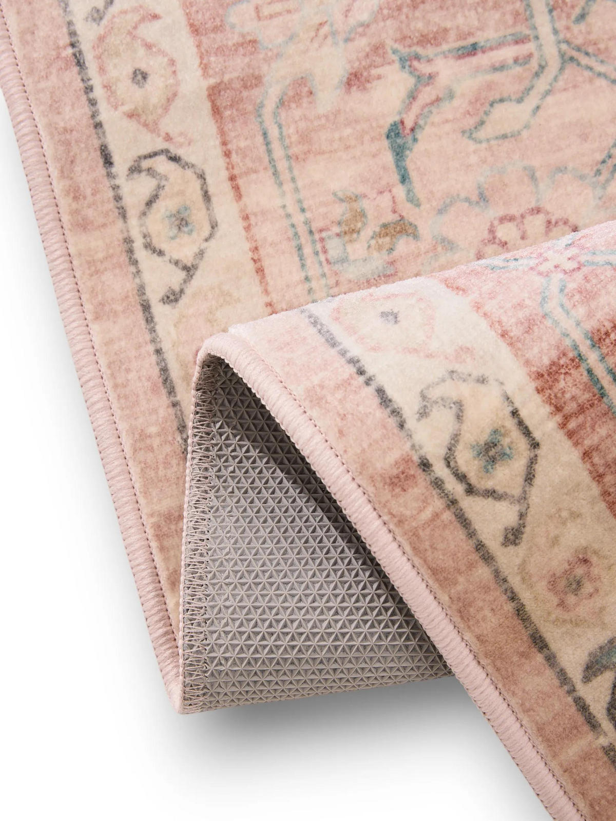 VINTAGE-TEPPICH Miray waschbar 160/230 cm - Rosa, Kunststoff (160/230cm) - benuta Nest