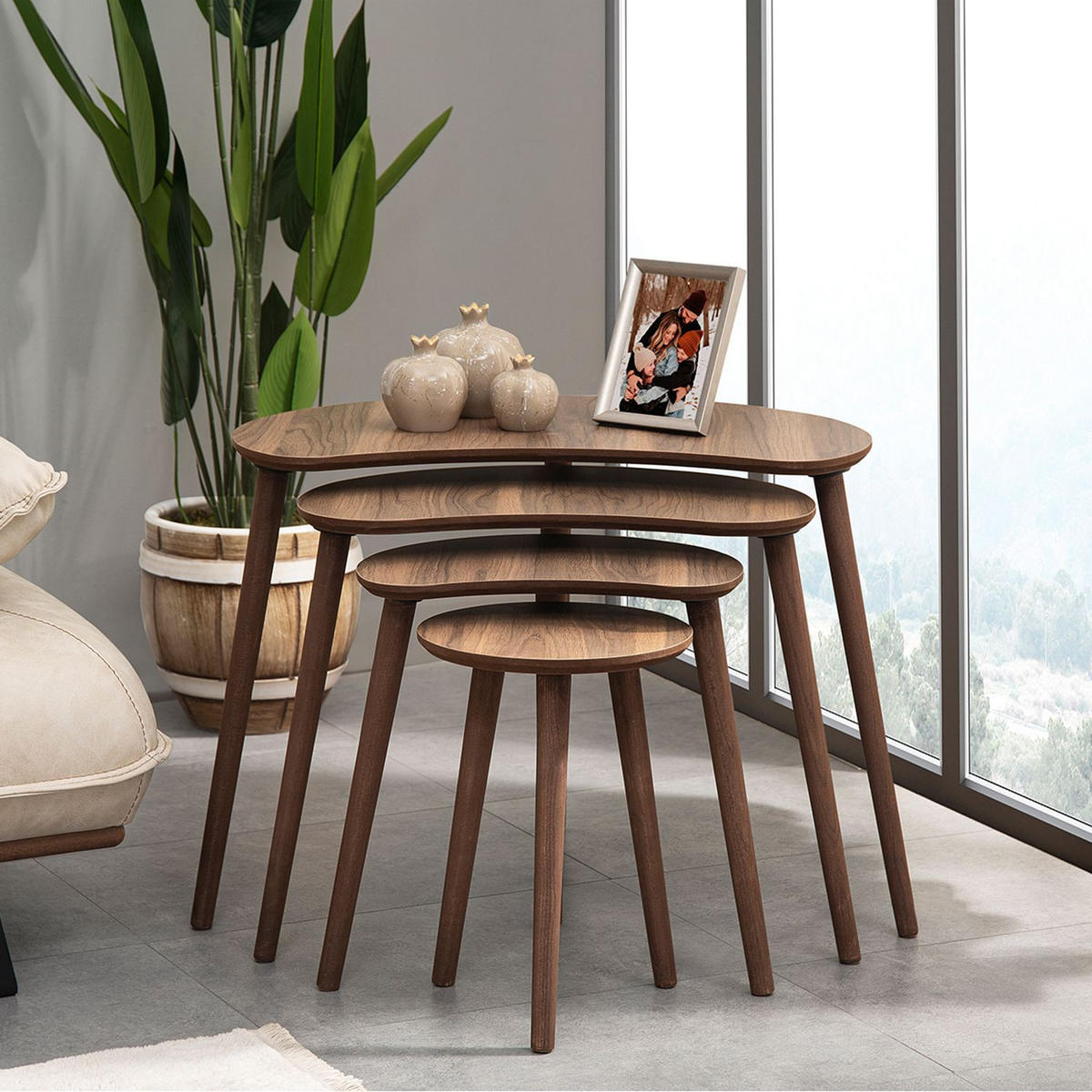 COUCHTISCH moon Braun - Braun, Holz (40/75/55cm) - Habitat Garten