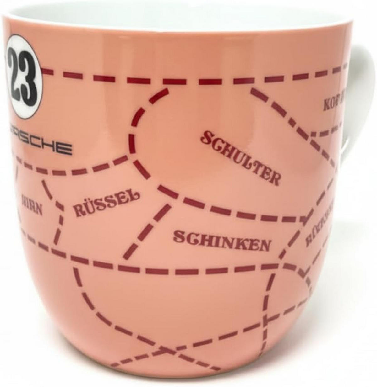 KAFFEETASSE 917 Sau Rosa Porzellan 500ml - Rosa, Keramik (0.5L) - Porsche