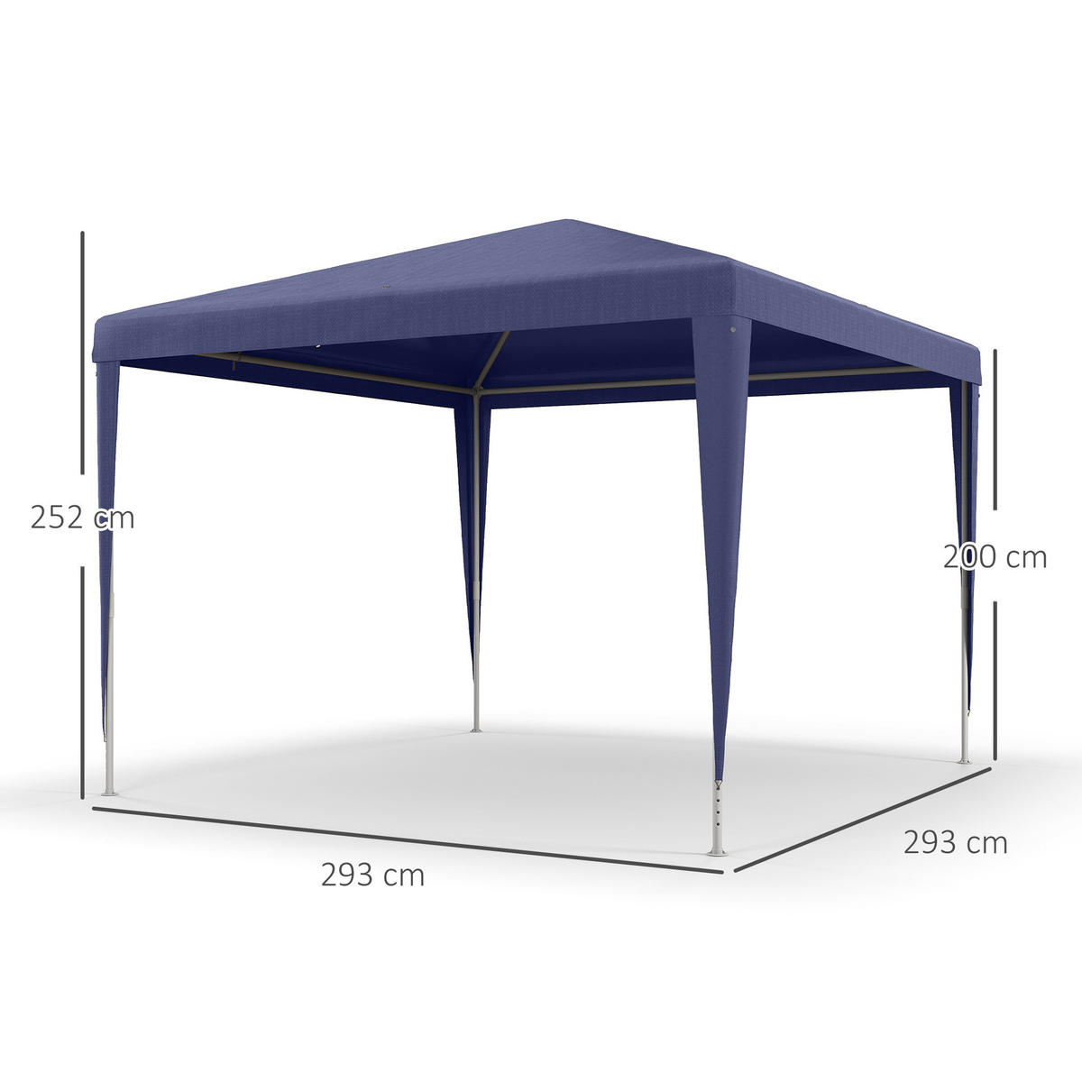 PAVILLON Blau 1 Stück - Blau, Metall (293/252/293cm) - GiPP