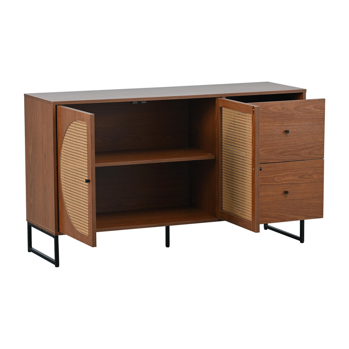 SIDEBOARD Braun 130/40/75CM - Braun, Holzwerkstoff (40/75/130cm) - Urban Meuble