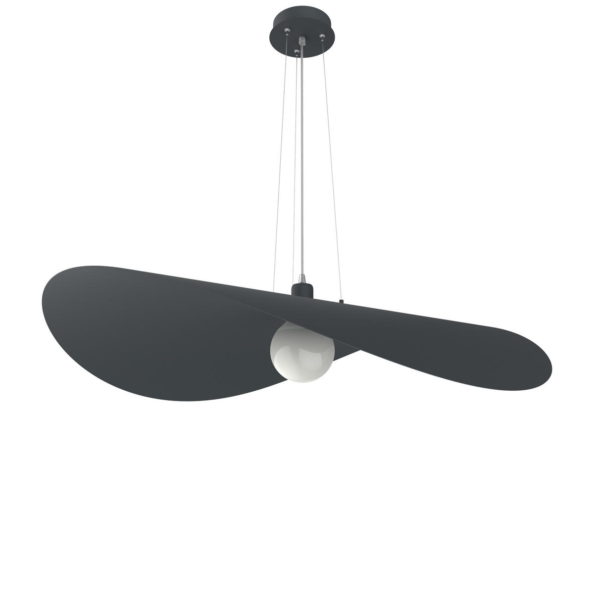 HÄNGELEUCHTE - Anthrazit, Metall (90/90/120cm) - Lumicom