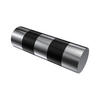 ENDSTÜCKE FÜR GARDINENSTANGEN 20 mm Ø, Mavell Chrom/Schwarz, Packung 2 Stück - Chromfarben/Schwarz, Metall (8.2/2.6/2.6cm) - INTERDECO
