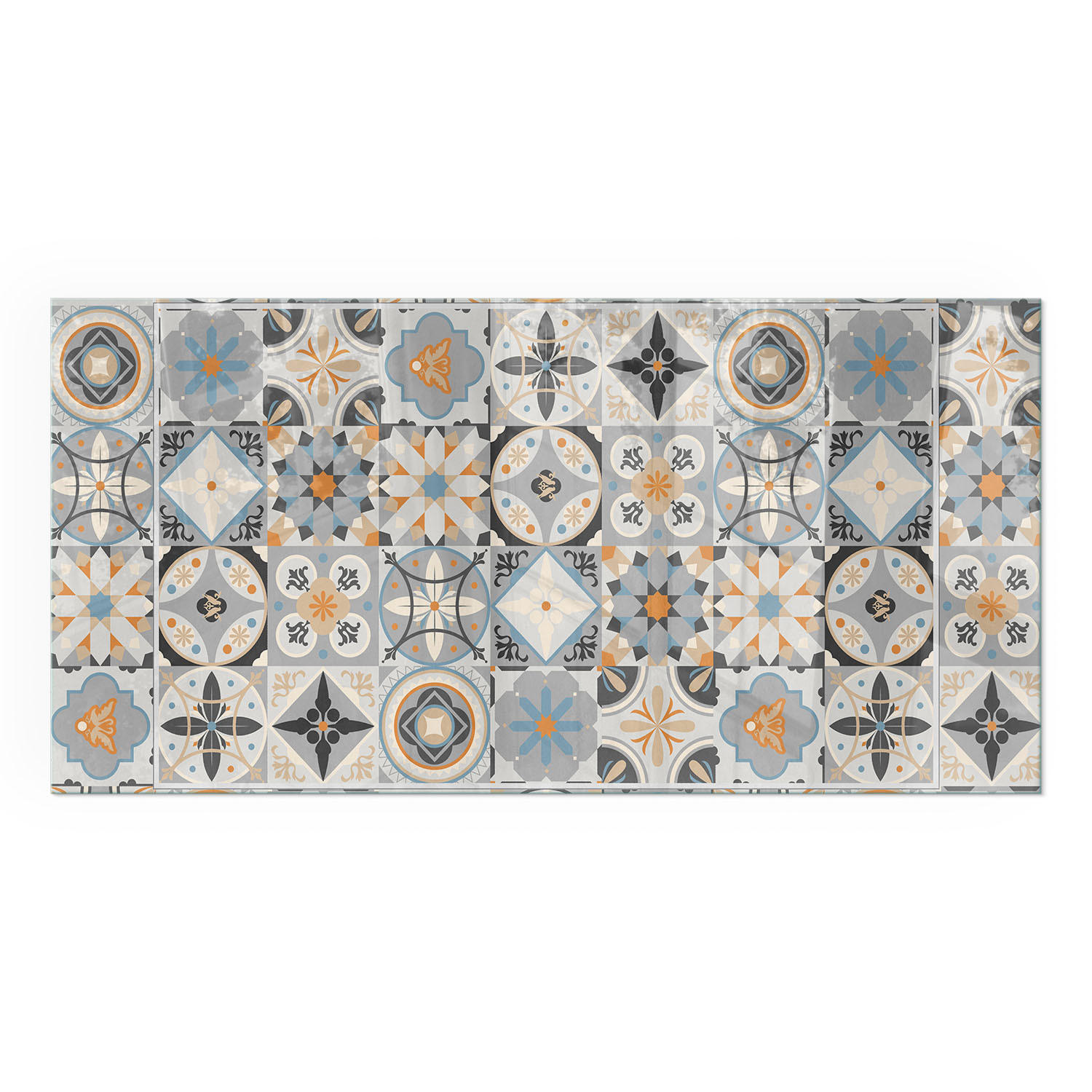 GLASPLATTE für Kamin 140x70 cm - Grau, Glas (140/70/0.4cm) - TULUP