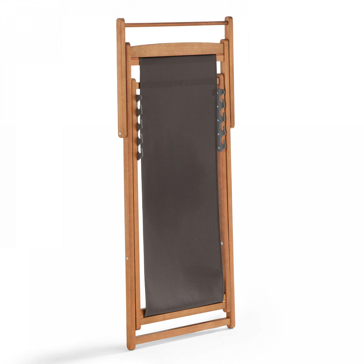 LIEGESTUHL 2-tlg., Grau - Grau, Holz (62/88/105cm) - Oviala