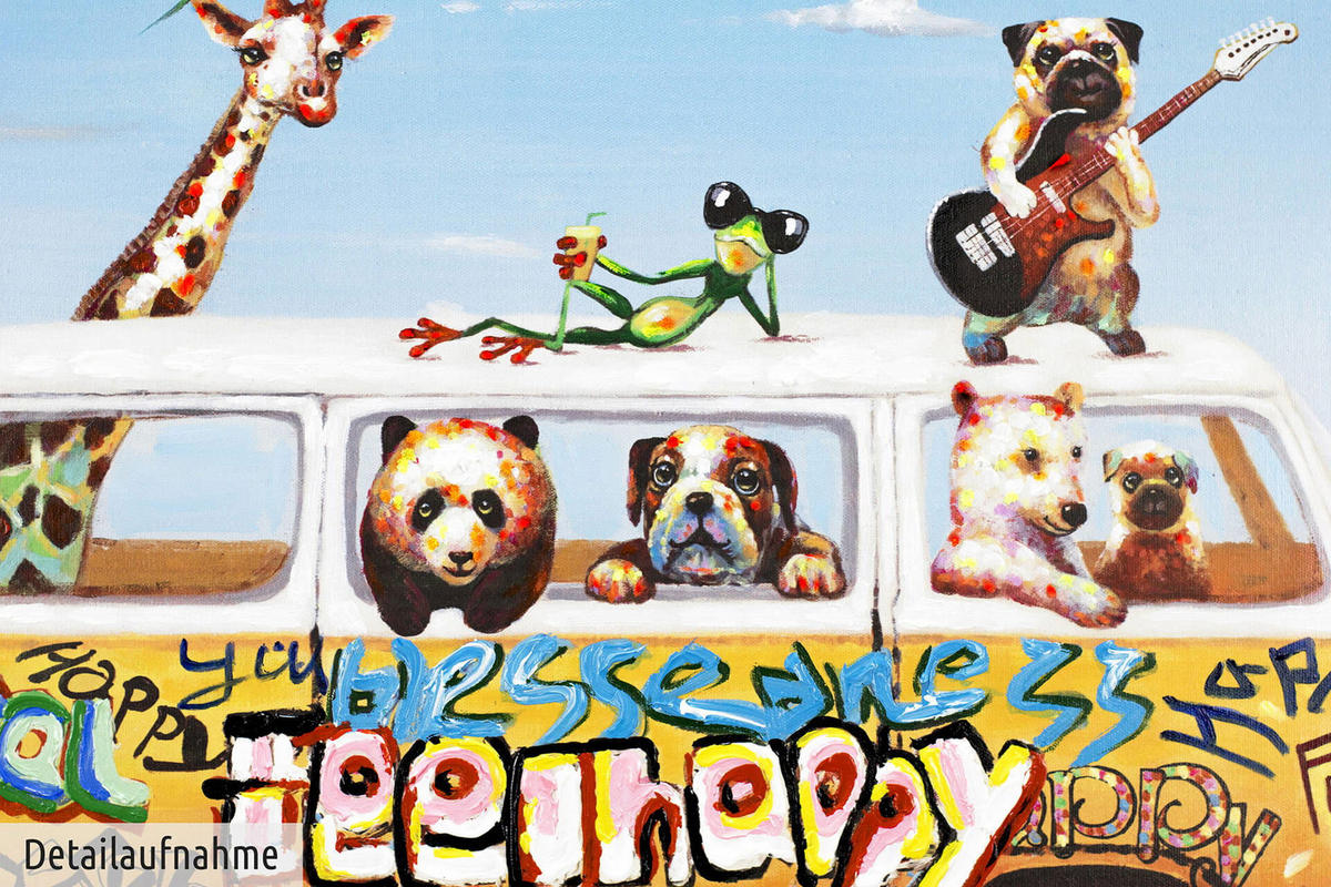 ÖLGEMÄLDE 100/70 cm - Multicolor, Holz/Textil (1.82/70cm) - KUNSTLOFT