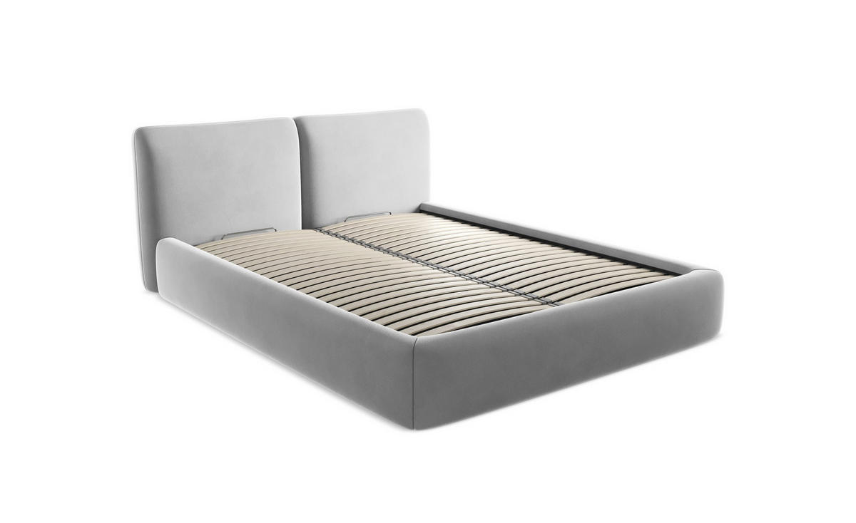 POLSTERBETT mit Bettkasten und Lattenrost 180x228 Beige - Beige/Schwarz, Kunststoff/Textil (160/200cm) - Makamii