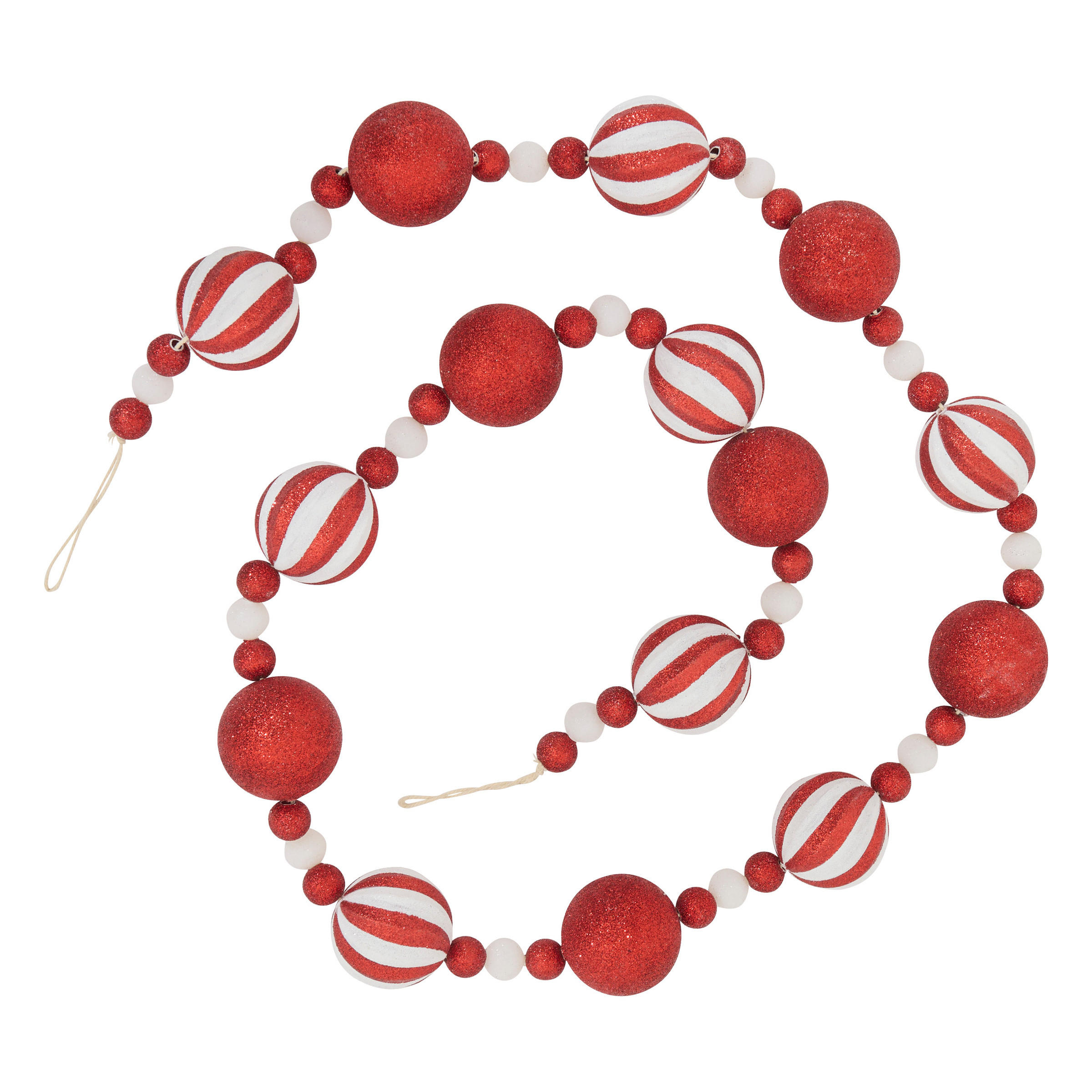 WEIHNACHTSGIRLANDE Kugeln 180 cm - Rot, Kunststoff (6cm) - Atmosphera Createur d´interieur
