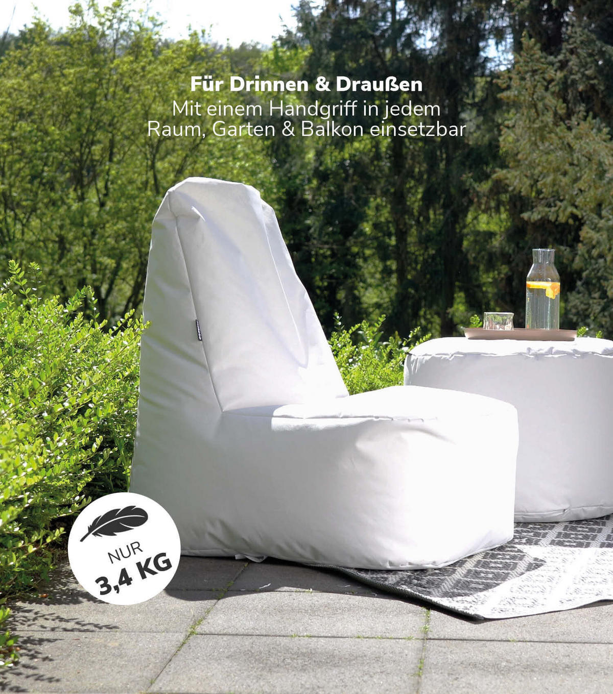 SITZSACK mit Hülle Der Däumchendreher - Grau, Textil (60/86/85cm) - Mokebo
