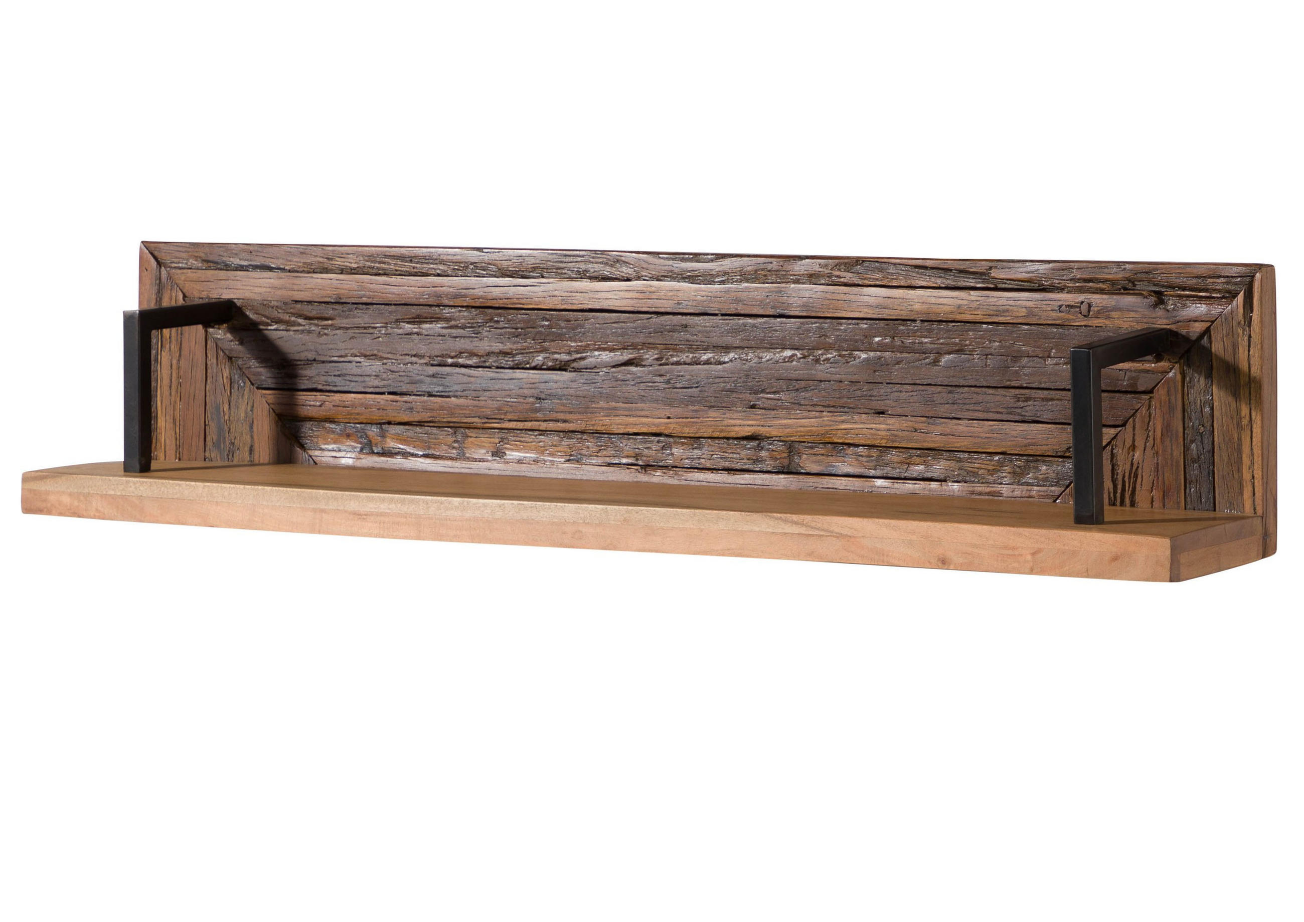 WANDREGAL Altholz 118x20x25 natur lackiert LYON #140 - Naturfarben, Holz (118/25/20cm) - Massivmoebel24