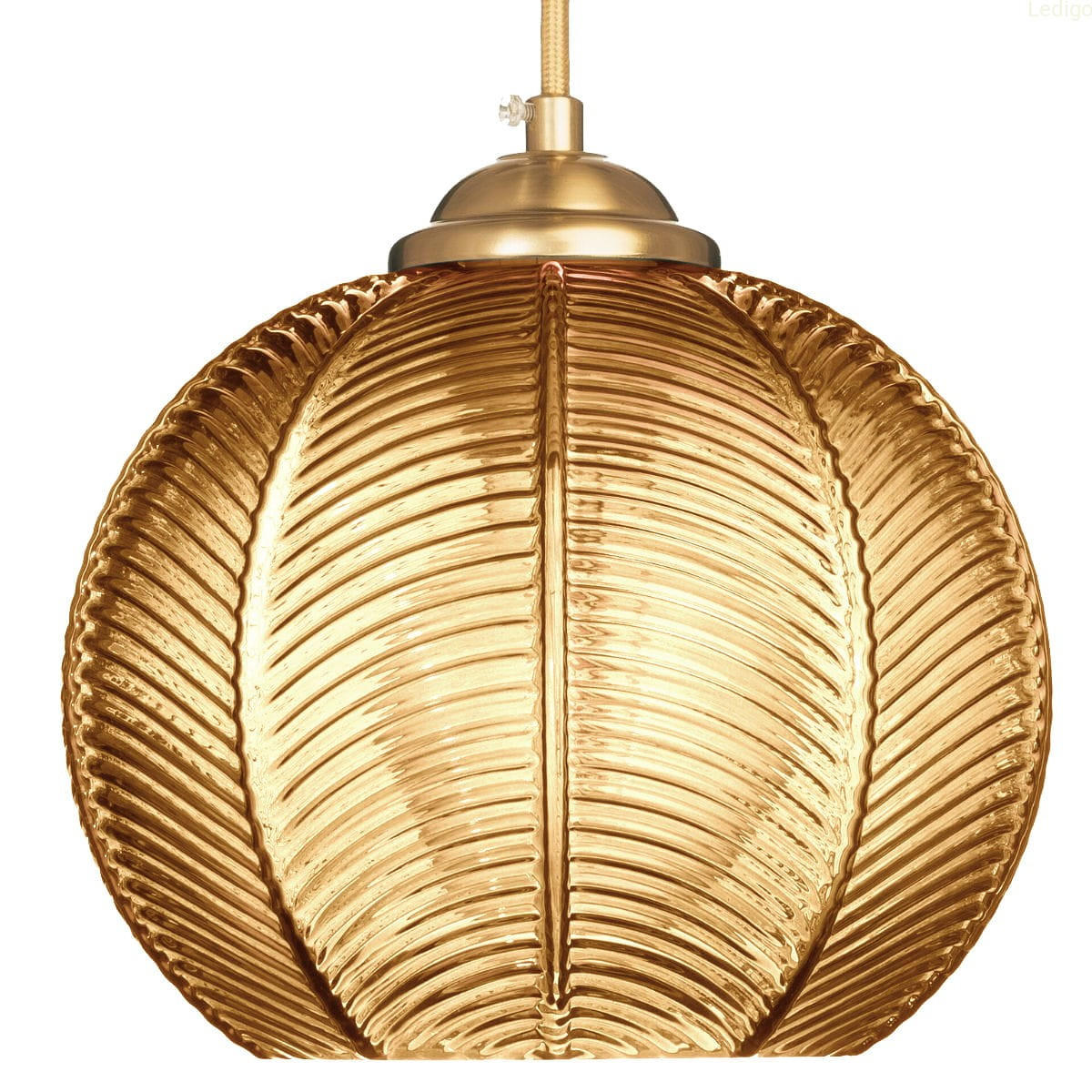 PENDELLEUCHTE Paris - Goldfarben/Bernsteinfarben, Glas/Metall (19/19/110cm) - kiki design