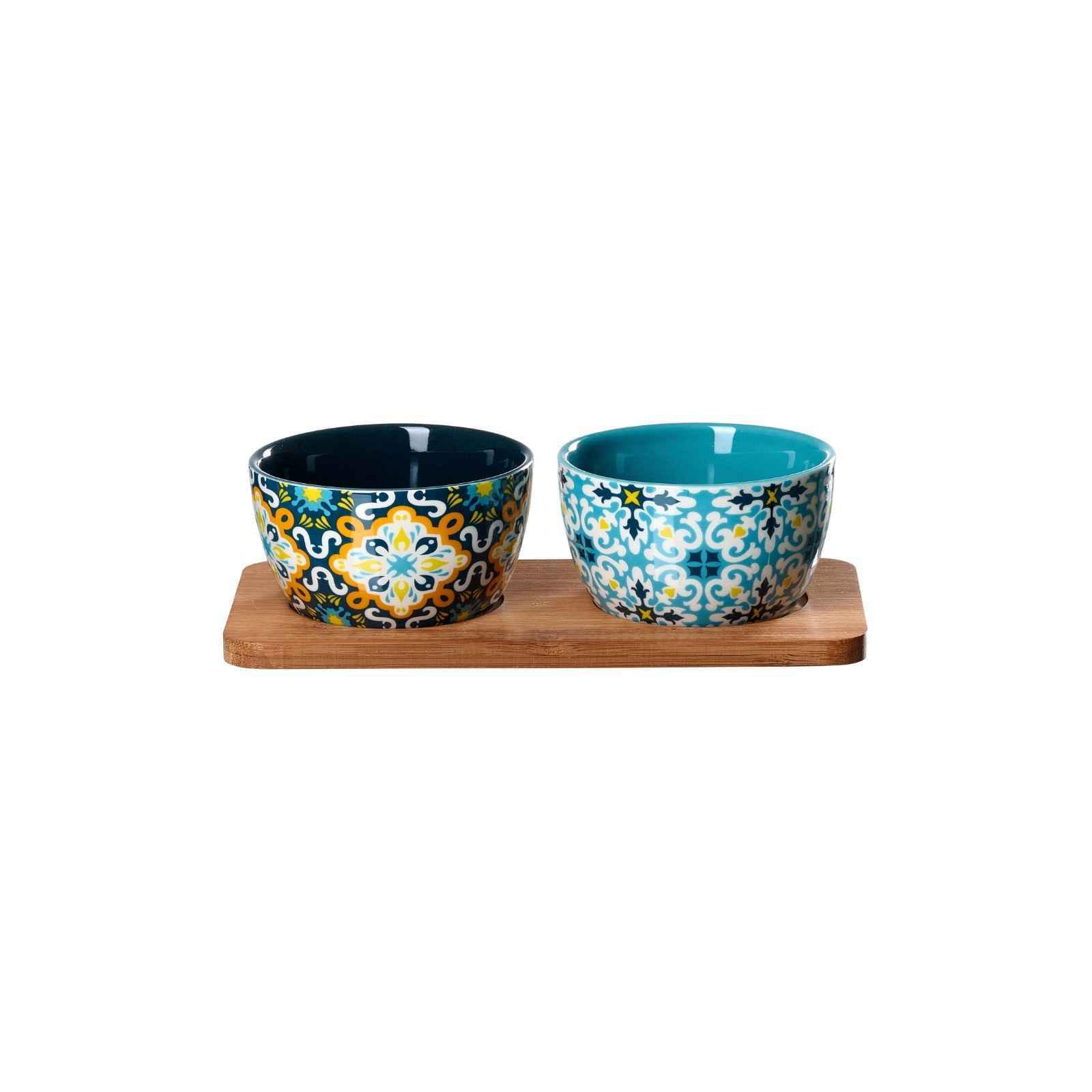 SERVIERSCHALEN-SET MIT TABLETT Benito bunt 3er Set - Multicolor, Keramik (11/22/6cm) - Ritzenhoff Breker