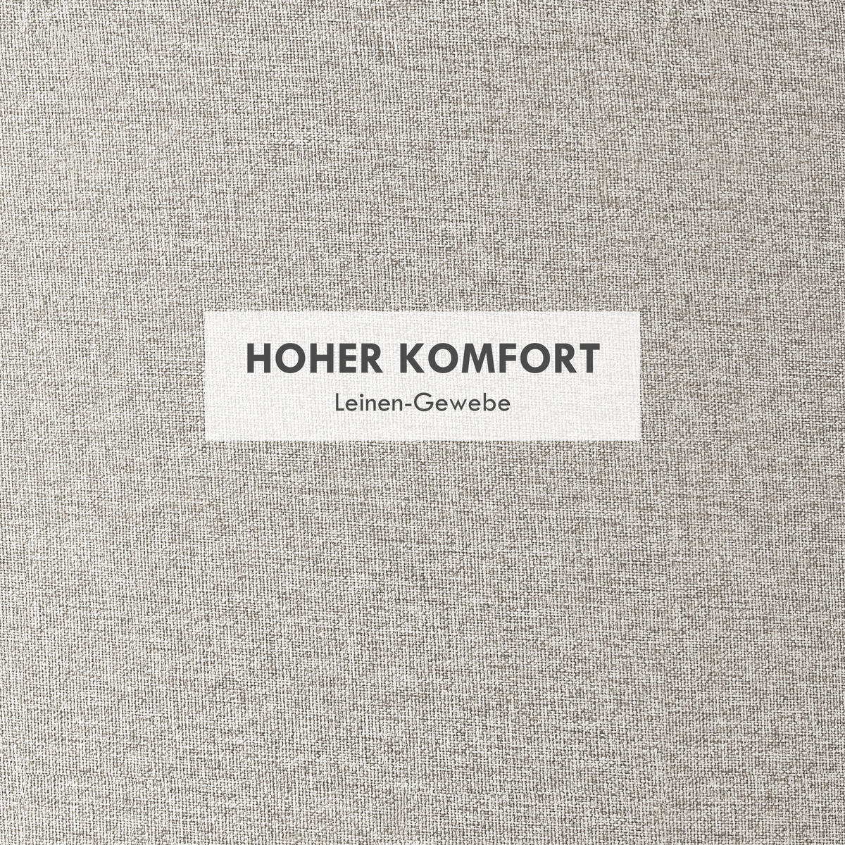 OTTOMANE Runder Sitzhocker Polsterhocker mit Stauraum, Klappdeckel, Creme - Creme, Textil (56/42/56cm) - HOMCOM