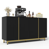SIDEBOARD Schwarz 150/41,5/81 cm - Schwarz, Holzwerkstoff (41.5/81/150cm) - Urban Meuble