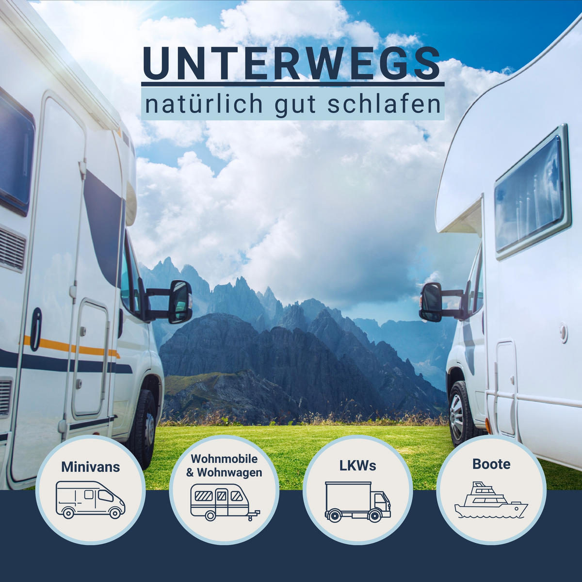 BETTEN-ABC KSP-Spezial Die Sondermaß-Matratze mit 7 Zonen, ideal für Wohnwagen und Wohnmobile, Größe: 180x220, Härtegrad: H2 - Weiß, Textil (180/220cm) - Betten-ABC