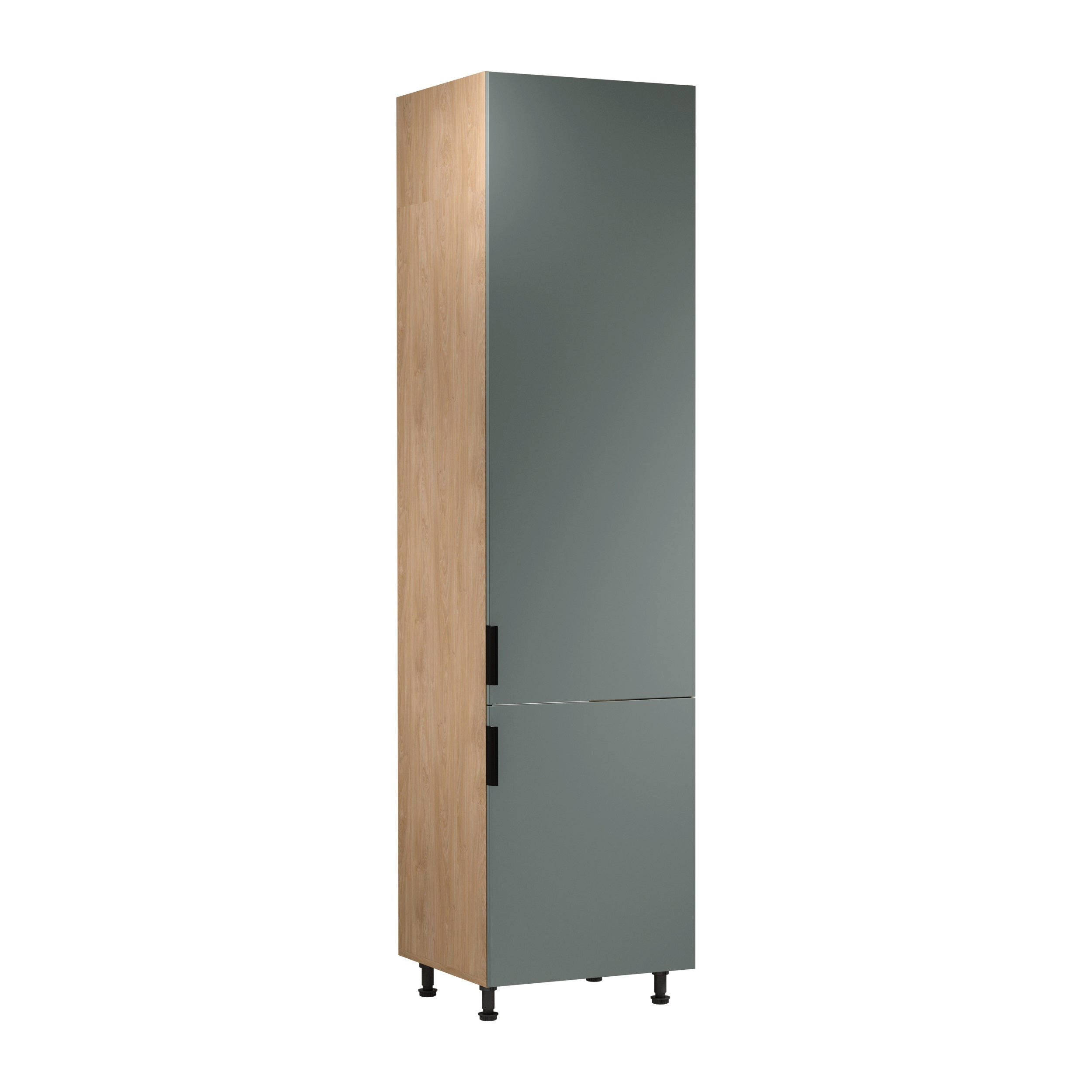KÜHLUMBAUSCHRANK D60ZLN P/L – Sorento Grün Sonoma Eiche – Grün / Sonoma Eiche - Sonoma Eiche/Grün, Holzwerkstoff (60/247/58cm) - ROYAL24_MARKT