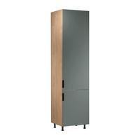 KÜHLUMBAUSCHRANK D60ZLN P/L – Sorento Grün Sonoma Eiche – Grün / Sonoma Eiche - Sonoma Eiche/Grün, Holzwerkstoff (60/247/58cm) - ROYAL24_MARKT