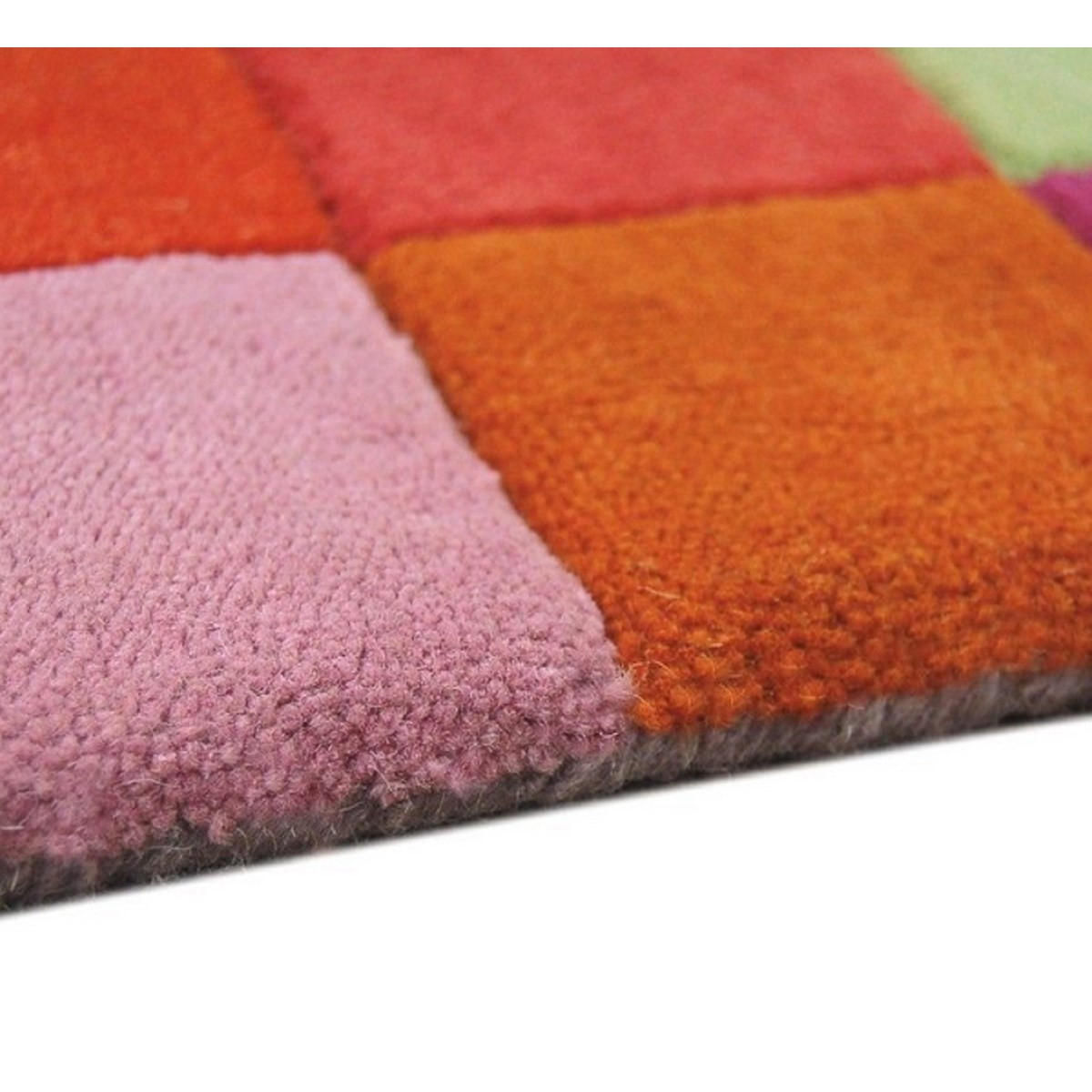 TEPPICH aus reiner Wolle mit bunten Mustern FLASHY BOXES Mehrfarbig 140 x 200 cm - Multicolor, Naturmaterialien (140/200cm) - Novatrend