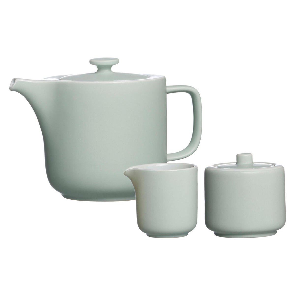 TEEZUBEHÖR SET Jasper Mint - Mintgrün, Keramik (0.001L) - Ritzenhoff Breker