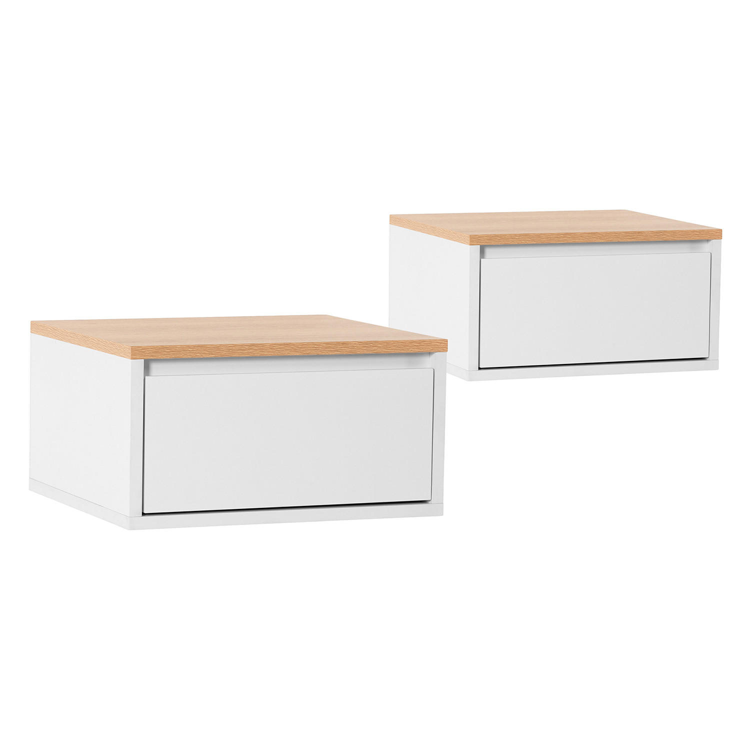 VS Venta-stock Nachttische Weiß 40x21x35 cm
