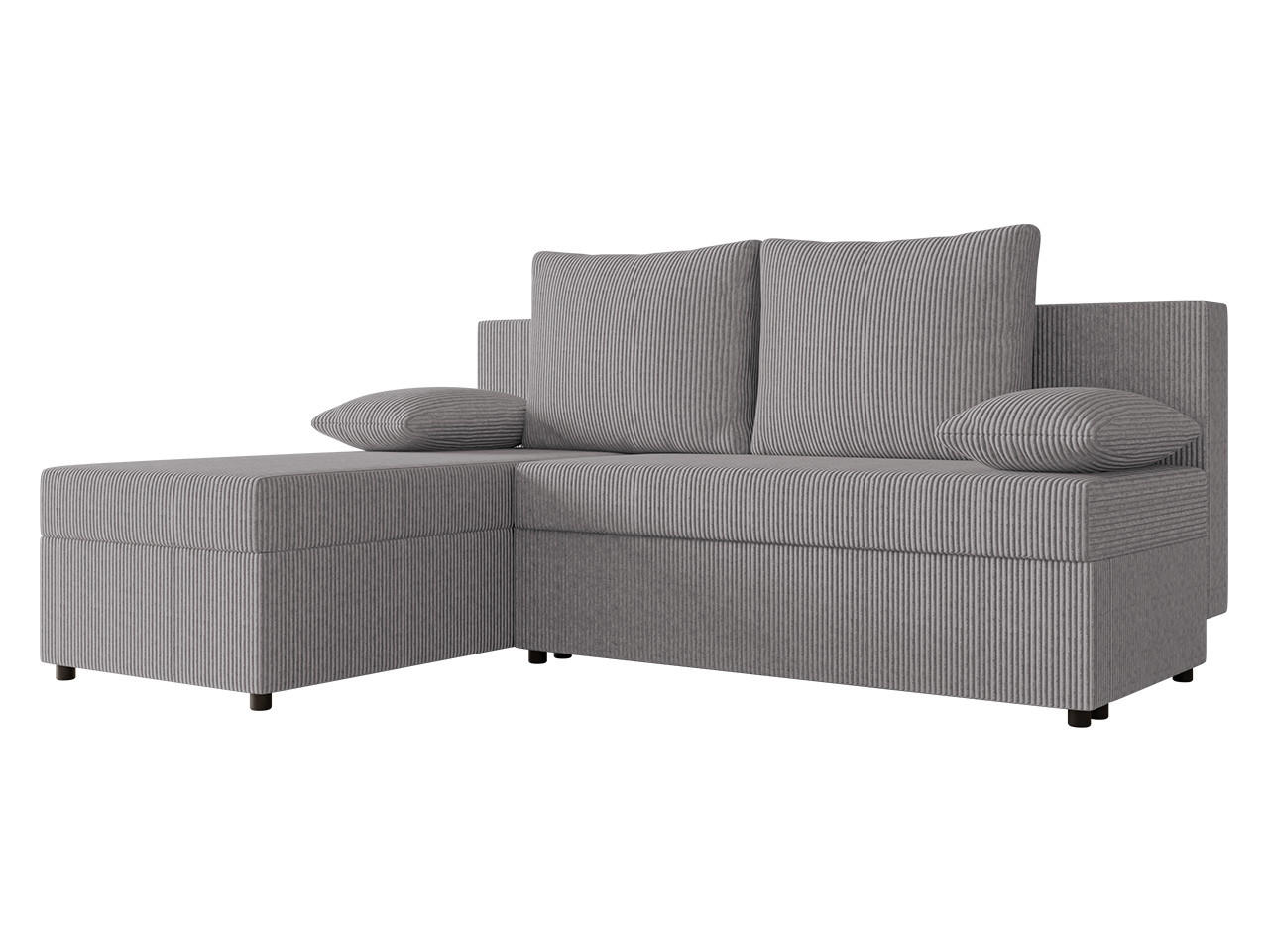 ECKSOFA Maxi - Schwarz/Naturfarben, Holz/Kunststoff (197/145cm) - MIRJAN24