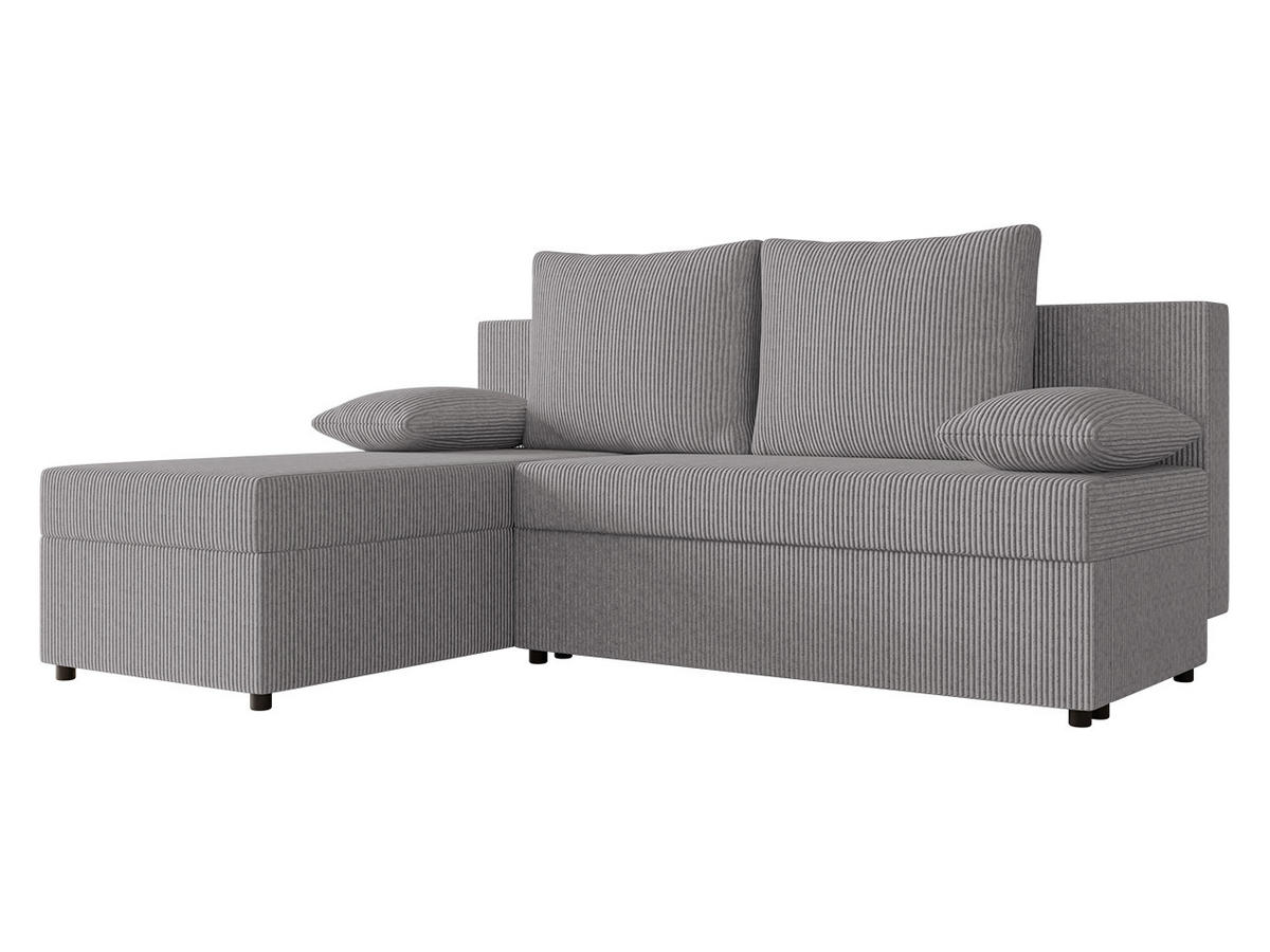 ECKSOFA Maxi - Schwarz/Naturfarben, Holz/Kunststoff (197/145cm) - MIRJAN24