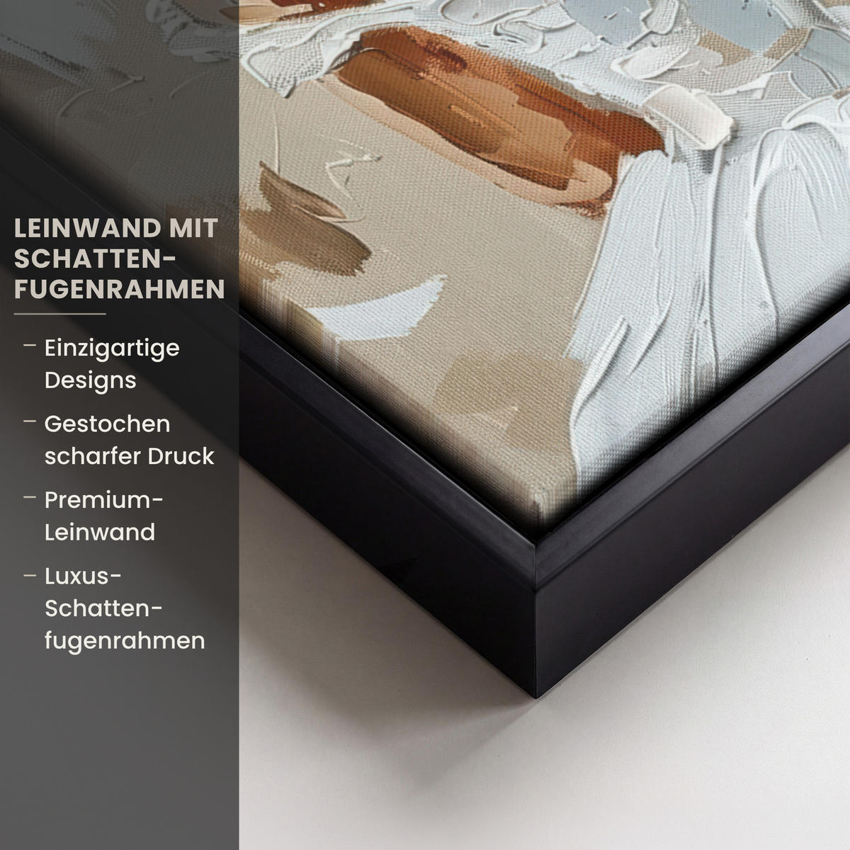 LEINWAND Bilder mit Rahmen - Frau - Farbe - Abstrakt - Beige - Modern - 30x40 - Sandfarben, Textil (30/40cm) - MuchoWow